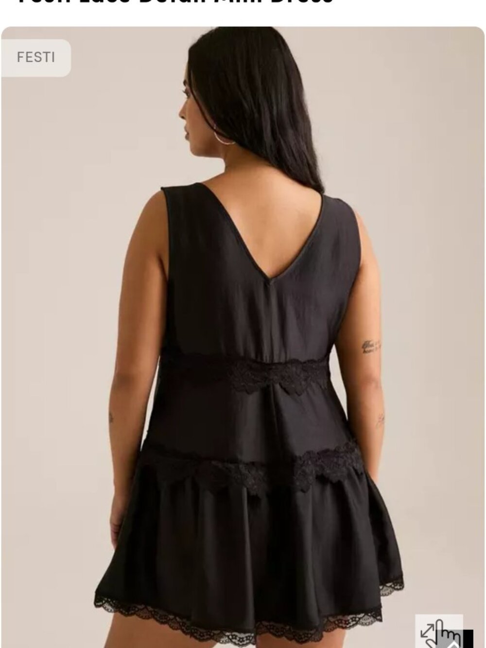 Torrid Festi Lace Detail Mini Dress - Picture 2 of 2